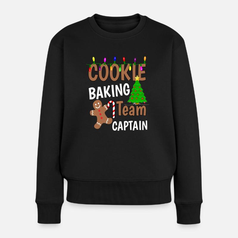 Christmas Cookie Baking Team Captain - Frauen Premium Bio Pullover - Schwarz