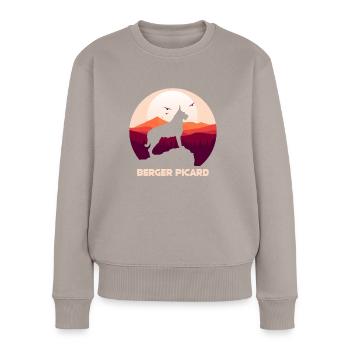 Berger de Picardie - Berger Picard - Frauen Premium Bio Pullover - Taupe - Vorne - Julia (174cm)