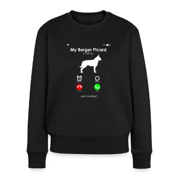 Berger de Picardie - Berger Picard - Frauen Premium Bio Pullover - Schwarz - Vorne - Julia (174cm)