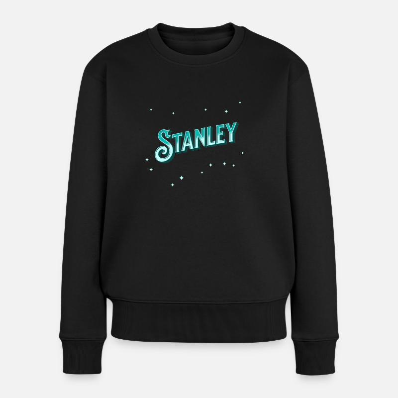 Stanley Namen personalisiert - Frauen Premium Bio Pullover - Schwarz