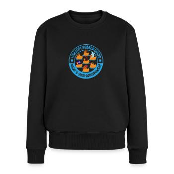 Gummiente Gummienten Entenliebhaber Badezimmer - Frauen Premium Bio Pullover - Schwarz - Vorne - Julia (174cm)