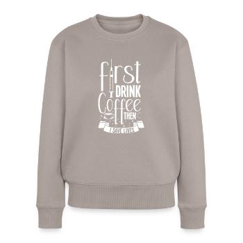 Krankenschwester Krankenpflege Klinik Sanitäter - Frauen Premium Bio Pullover - Taupe - Vorne - Julia (174cm)