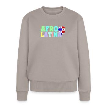 Afro Latina Panama Latinas Amérique latine - Pull Premium bio Femme - taupe - Devant - Julia (174cm)