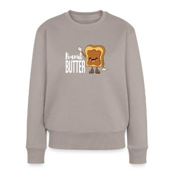 Pâte d’arachide - Pull Premium bio Femme - taupe - Devant - Julia (174cm)