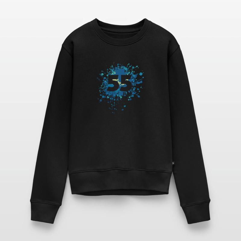 Numéro 55e éclaboussure de couleur Pull Premium bio Femme