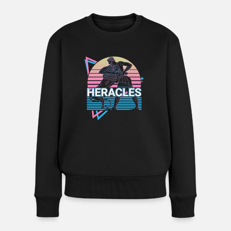 Herakles Herkules Antike griechische Mythologie Re - Frauen Premium Bio Pullover - Schwarz