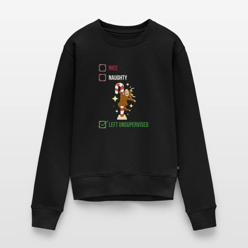 Left Unsupervised Unartig oder nett Geschenk Frauen Premium Bio Pullover