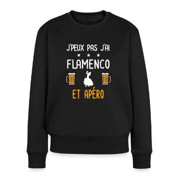 je peux pas flamenco espagnol - Pull Premium bio Femme - noir - Devant - Julia (174cm)