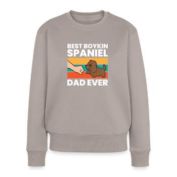 Best Boykin Spaniel Dad Ever - Women's Premium Organic Jumper - taupe - Front - Julia (174cm)
