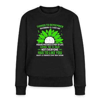 Things To Remember Tomorrow - Women's Premium Organic Jumper - black - Front - Julia (174cm)