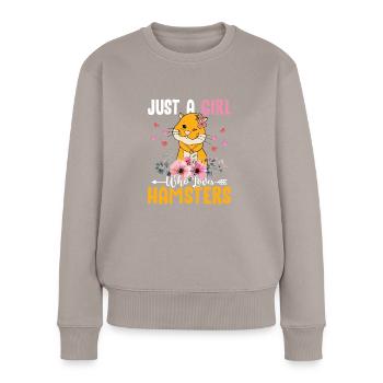 just girls who loves hamster - Pull Premium bio Femme - taupe - Devant - Julia (174cm)