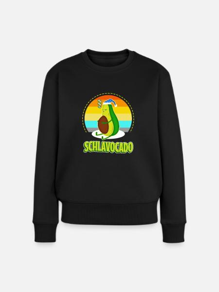 Schlavocado - Frauen Premium Bio Pullover - Schwarz