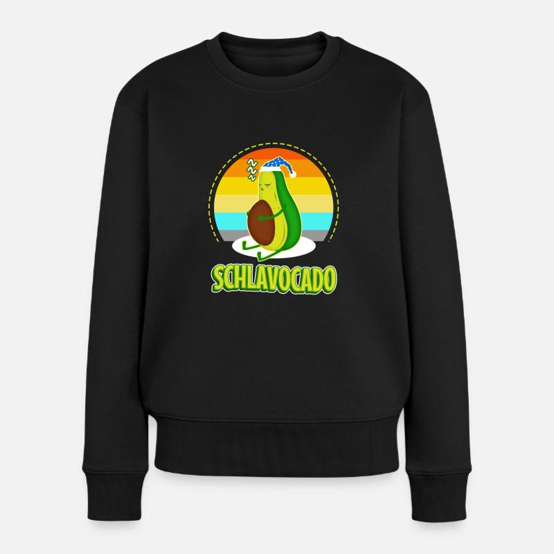 Schlavocado - Frauen Premium Bio Pullover - Schwarz