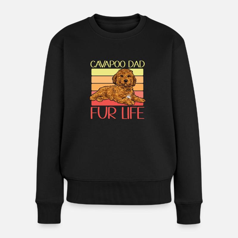 Cavapoo Cavoodle Capoodle Dog - Women's Premium Organic Jumper - black