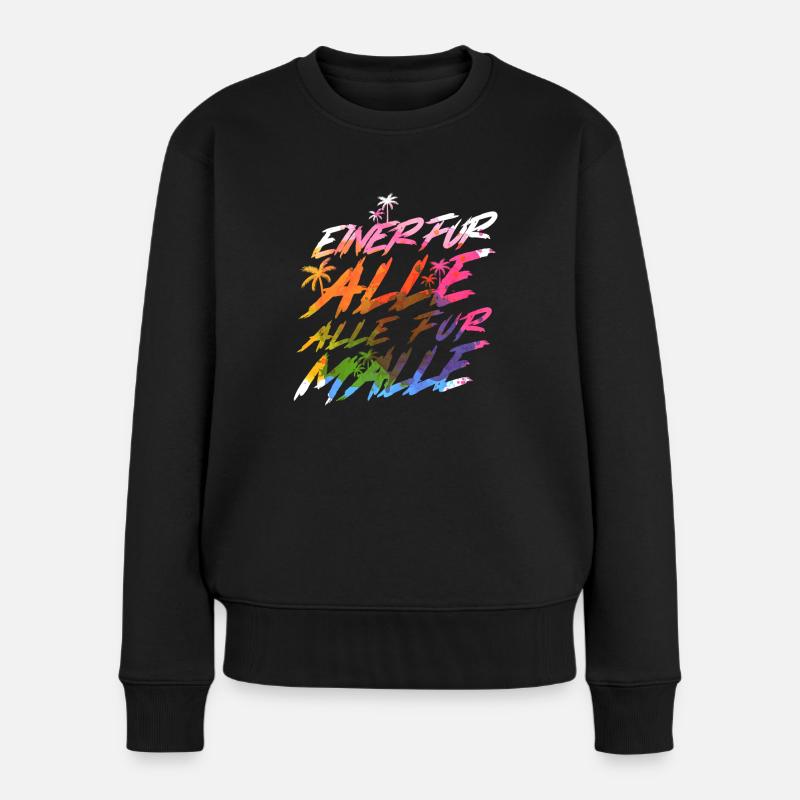 Mallorca Urlaub - Frauen Premium Bio Pullover - Schwarz