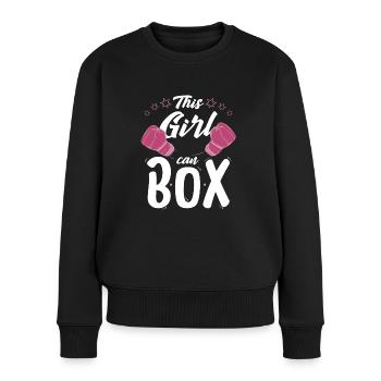 Boxing Girl Can Box Cool Girl Boxing Gift - Frauen Premium Bio Pullover - Schwarz - Vorne - Julia (174cm)