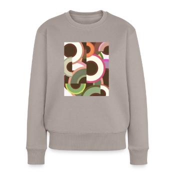 Avant Garde Aesthetic Weirdcore - Women's Premium Organic Jumper - taupe - Front - Julia (174cm)