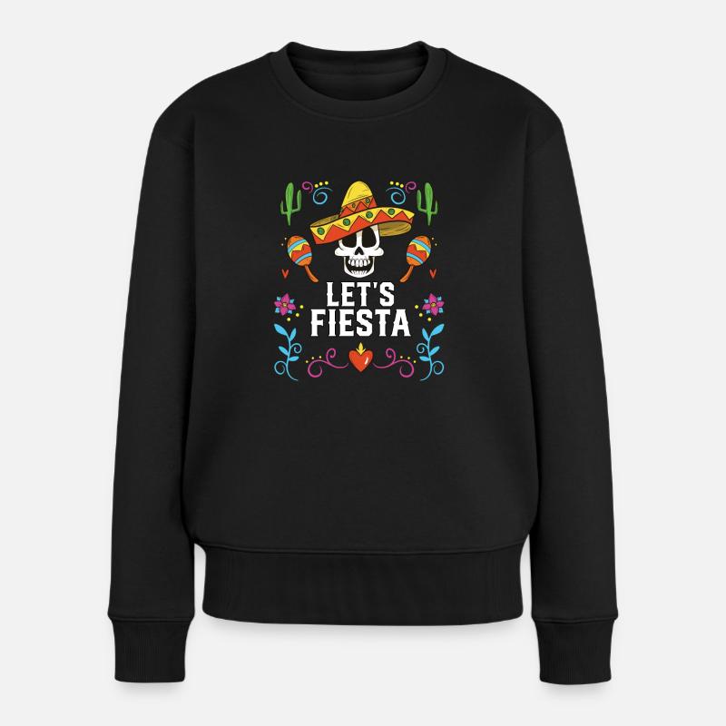 Let's Fiesta Cinco De Mayo Mexican Pride Mexico - Frauen Premium Bio Pullover - Schwarz