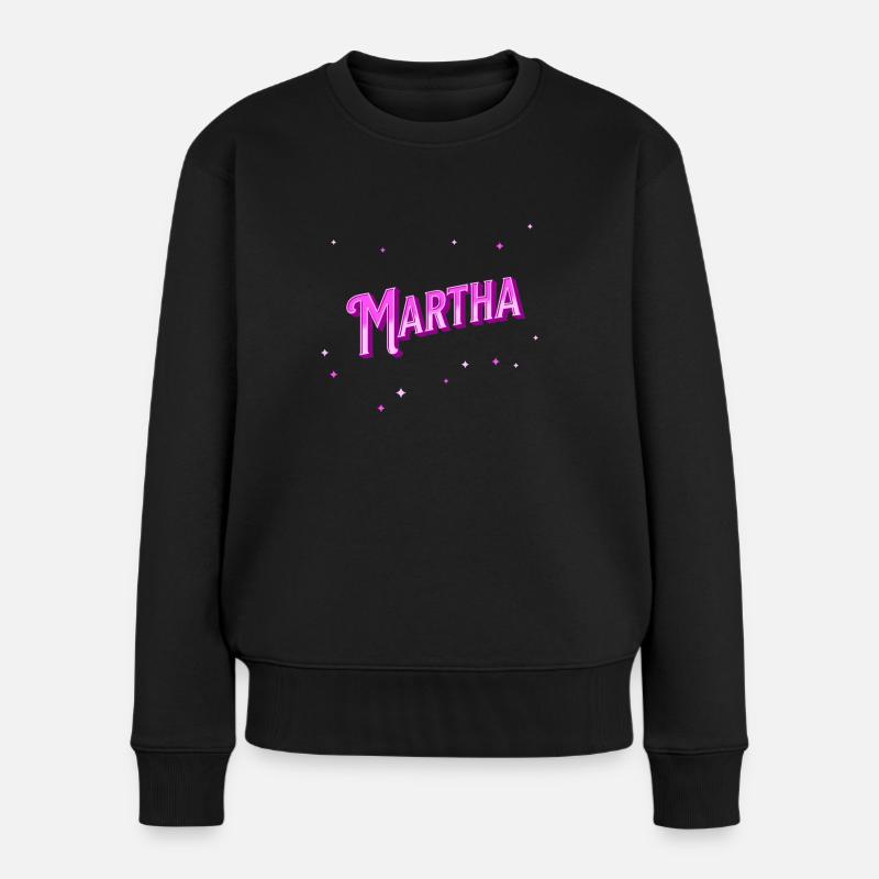 Le nom de Martha personnalisé - Pull Premium bio Femme - noir