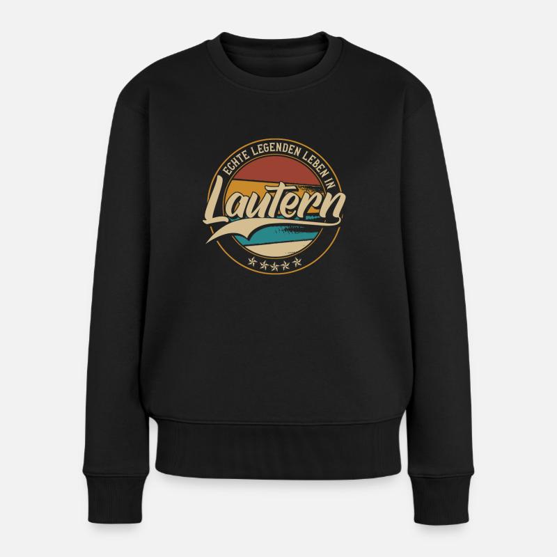 Kaiserslautern Echte Legenden leben in Lautern - Frauen Premium Bio Pullover - Schwarz