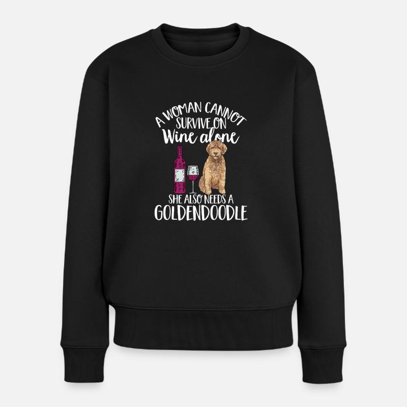 Goldendoodle Doodle Chien - Pull Premium bio Femme - noir