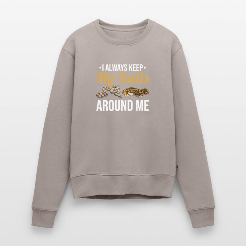 Lustige Kugelpython Schlange Frauen Premium Bio Pullover