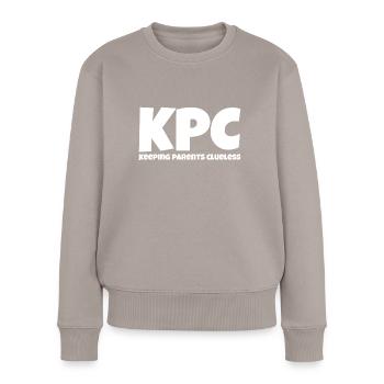 Keeping parents clueless - Frauen Premium Bio Pullover - Taupe - Vorne - Julia (174cm)