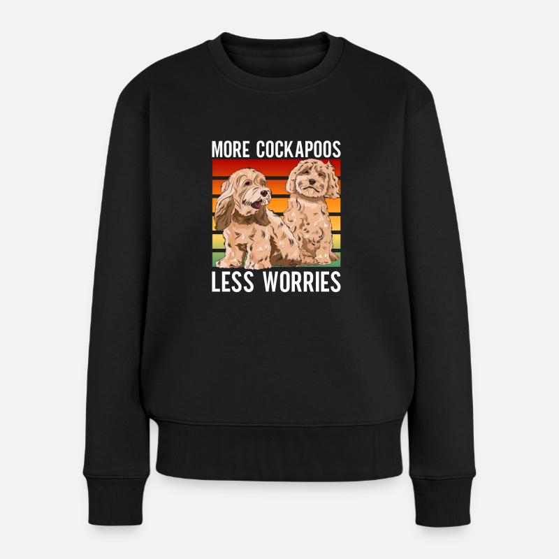Cockapoo Hund - Frauen Premium Bio Pullover - Schwarz