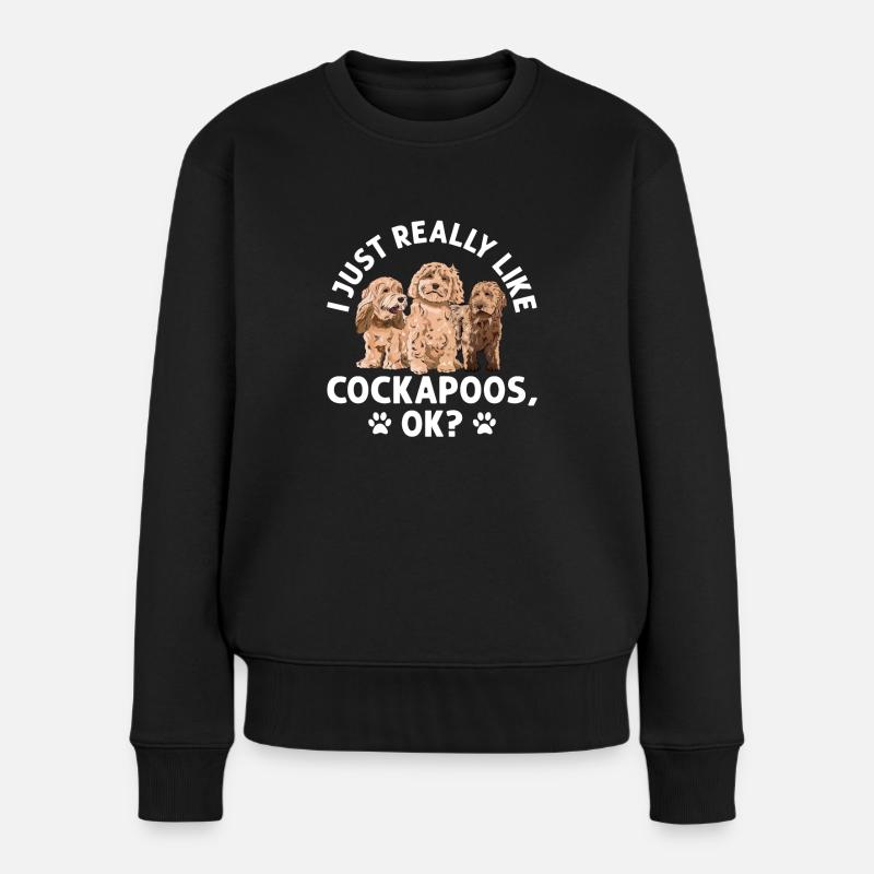 Cockapoo Hund - Frauen Premium Bio Pullover - Schwarz