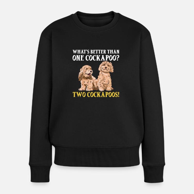 Cockapoo Hund - Frauen Premium Bio Pullover - Schwarz
