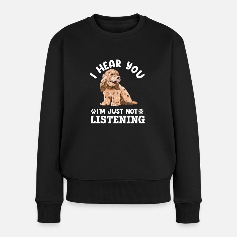 Cockapoo Hund - Frauen Premium Bio Pullover - Schwarz