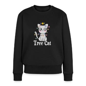 Lustiges Weihnachtsmotiv für Weihnachten - Frauen Premium Bio Pullover - Schwarz - Vorne - Julia (174cm)