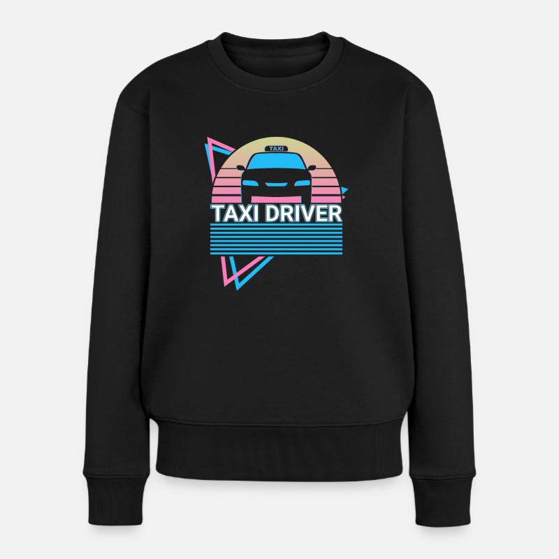 Chauffeur de taxi Rétro - Pull Premium bio Femme - noir
