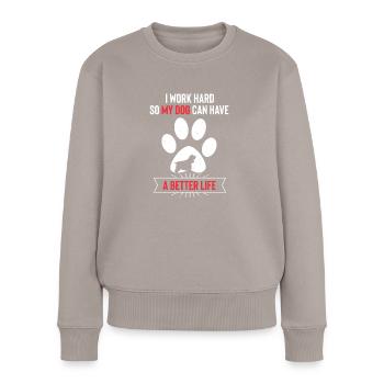Cocker Spaniel - Pull Premium bio Femme - taupe - Devant - Julia (174cm)