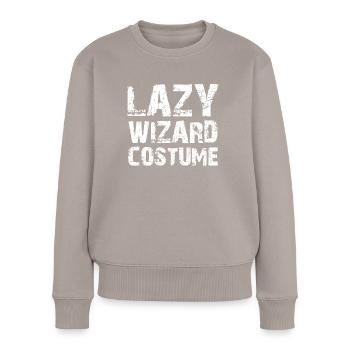 Ren Fair Renaissance Festival - Lazy Medieval Wiza - Frauen Premium Bio Pullover - Taupe - Vorne - Julia (174cm)