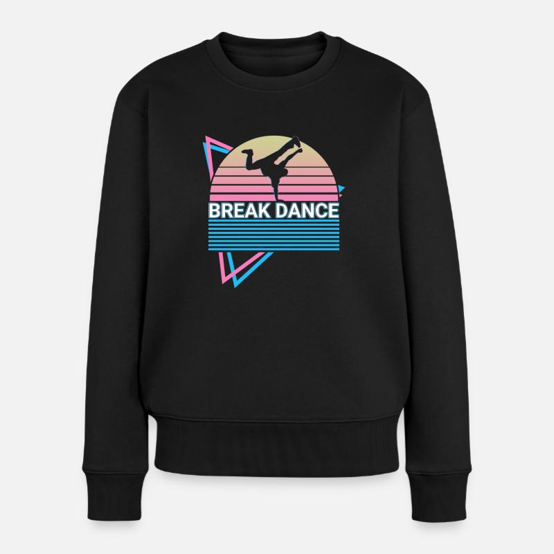 Breakdance Breakdance Breakdance Rétro - Pull Premium bio Femme - noir