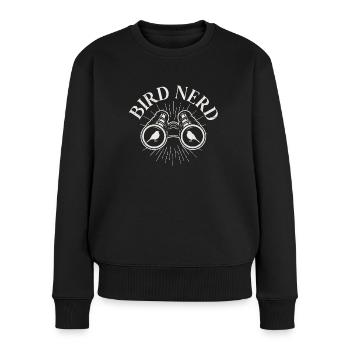 Bird Nerd - Frauen Premium Bio Pullover - Schwarz - Vorne - Julia (174cm)