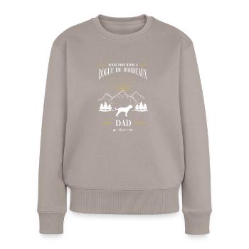 Bordeauxdogge - Frauen Premium Bio Pullover - Taupe - Vorne - Julia (174cm)