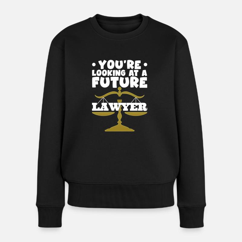 You're Looking At A Future Lawyer 4 - Frauen Premium Bio Pullover - Schwarz