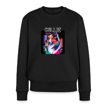 Graffiti Style - Cooler Collie 3 - Women's Premium Organic Jumper - black - Front - Julia (174cm)