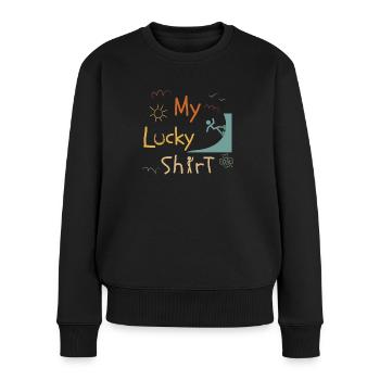 Inline-Skating Rollskates Vintage Skater - Women's Premium Organic Jumper - black - Front - Julia (174cm)
