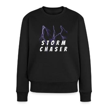 Storm Chaser Tornado Fighter Severe Weather - Women's Premium Organic Jumper - black - Front - Julia (174cm)