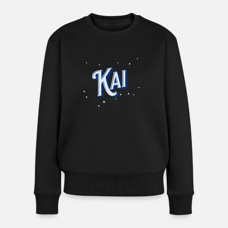 Kai Namen personalisiert - Frauen Premium Bio Pullover - Schwarz