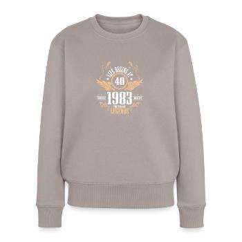 Cadeau du 40e anniversaire - Pull Premium bio Femme - taupe - Devant - Julia (174cm)