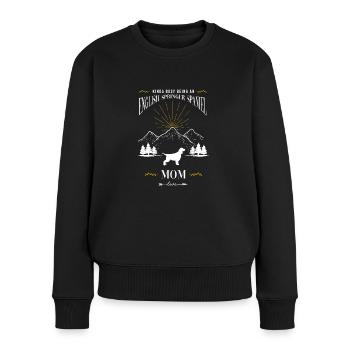 Irgendwie beschäftigt als Mutter eines English Spr - Frauen Premium Bio Pullover - Schwarz - Vorne - Julia (174cm)