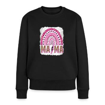 Chemise léopard Girl Mama, chemise de maman fille, maman fille - Pull Premium bio Femme - noir - Devant - Julia (174cm)