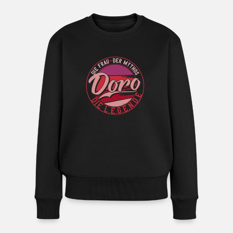 Die frau der Mythos die Legende Doro - Frauen Premium Bio Pullover - Schwarz