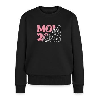 Mom 2023 Shirt Gift Expectant Mother - Women's Premium Organic Jumper - black - Front - Julia (174cm)