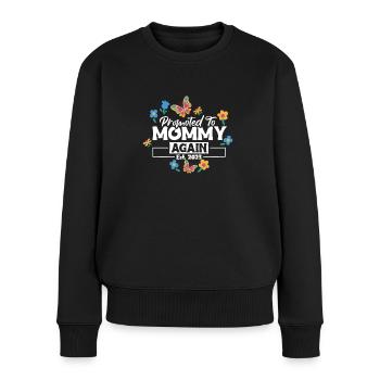 Promu à nouveau chemise de maman 2023 - Pull Premium bio Femme - noir - Devant - Julia (174cm)