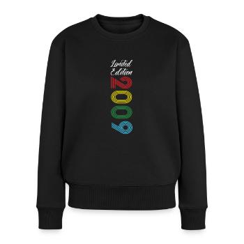 Limited Edition 2009 - Frauen Premium Bio Pullover - Schwarz - Vorne - Julia (174cm)